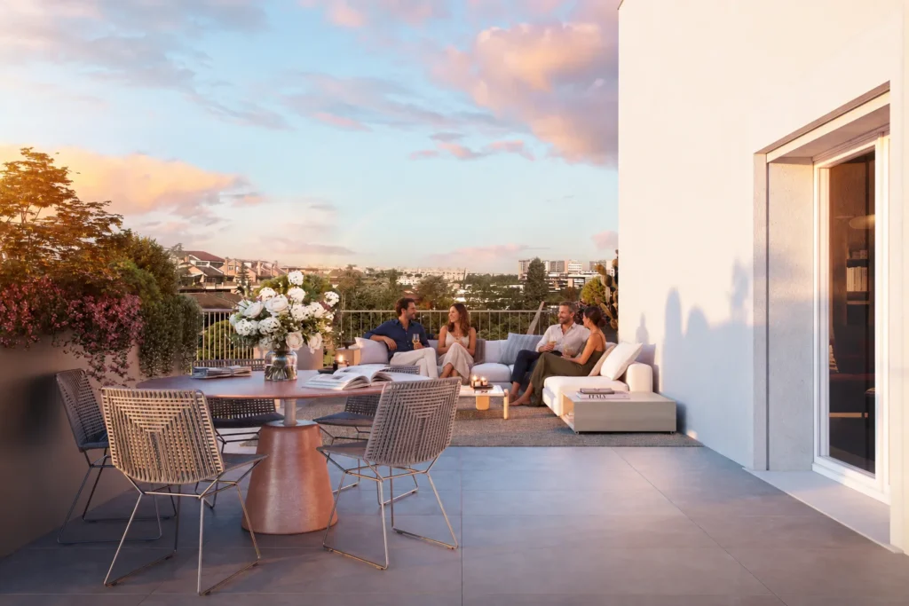 Terrazza comune di Corte con vista su Roma